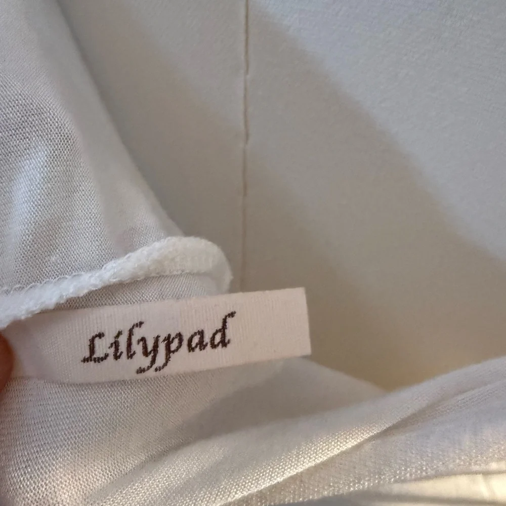 Lily White Slip Dress with Lace Detail